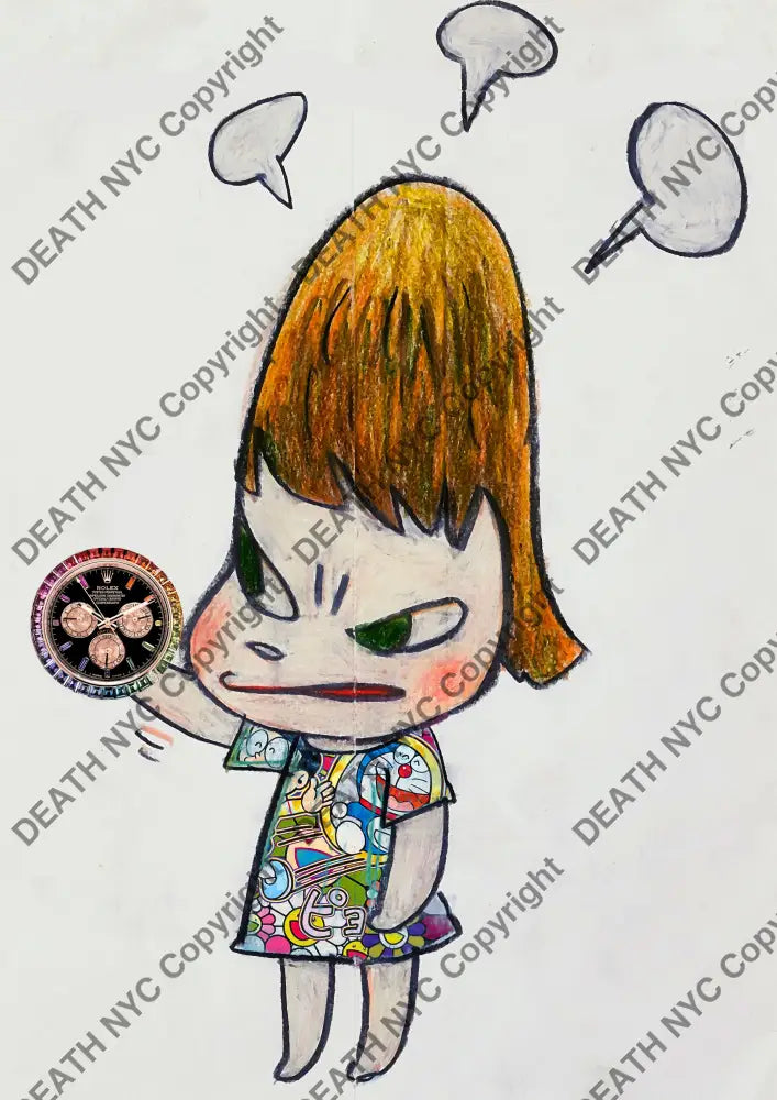 Auction ’DEATHBD129’’ art print 45x32cm (Edition of 100) girl Art Print
