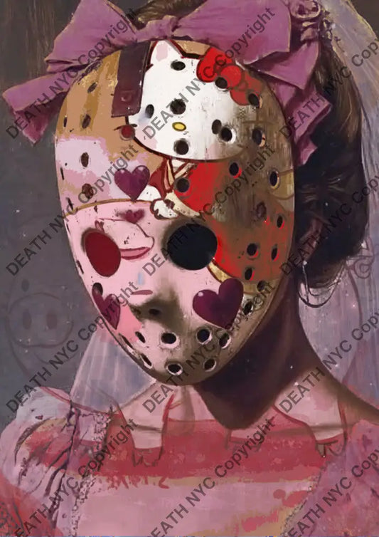Auction ’DEATHBF601’’ 45x32cm (Edition of 100) kitty mask Art Print