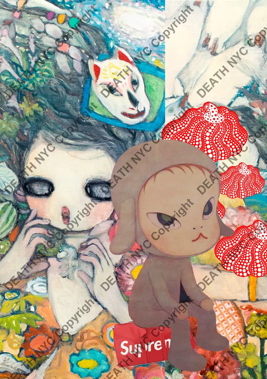 Auction ’DEATHK255’’ 45x32cm (Edition of 100) girl wave Art Print
