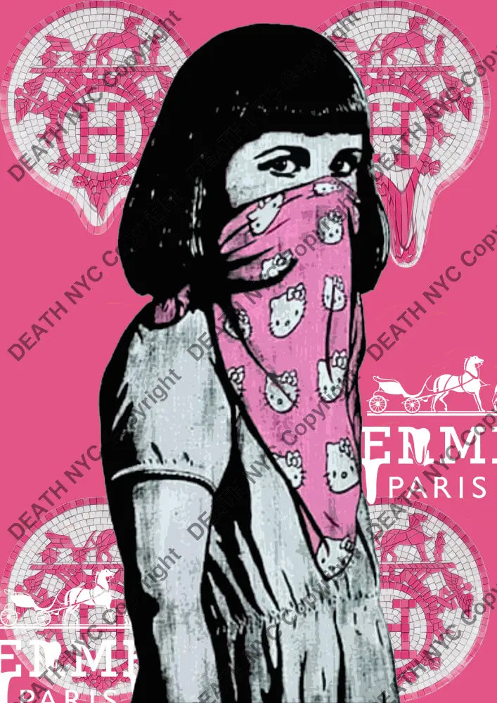 Auction ’DEATHS827 mask girl ’ 45x32cm (Edition of 100) Art Print