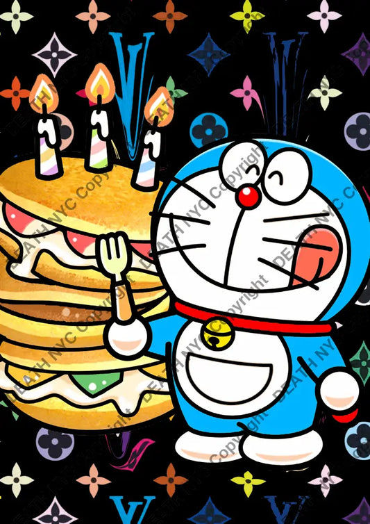 Auction ’Dmon pancake drip 2’’ art print 45x32cm (Edition of 100) - Art Print