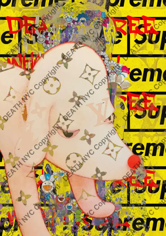 Auction ’dog flower 2’’ art print 45x32cm (Edition of 100) Art Print