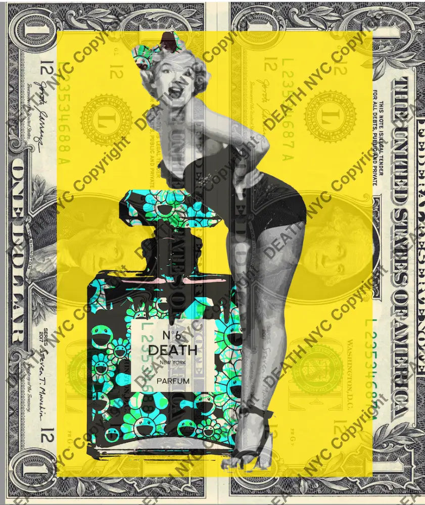 Auction DOUBLE USD $1 Original artwork 011221D1 monr - Art Print