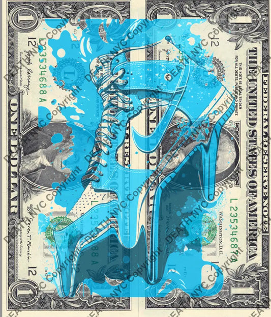 Auction DOUBLE USD $1 Original artwork 011225D6 sneak Art Print