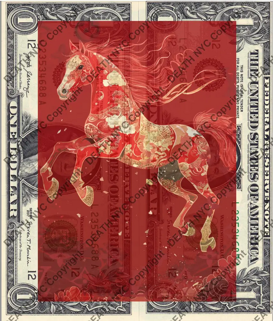 Auction DOUBLE USD $1 Original artwork 011225D8 horse Art Print