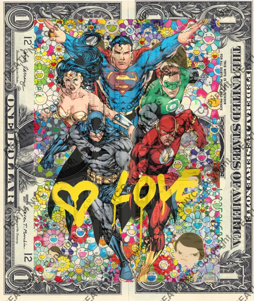 Auction DOUBLE USD $1 Original artwork 011225D9 aveng Art Print