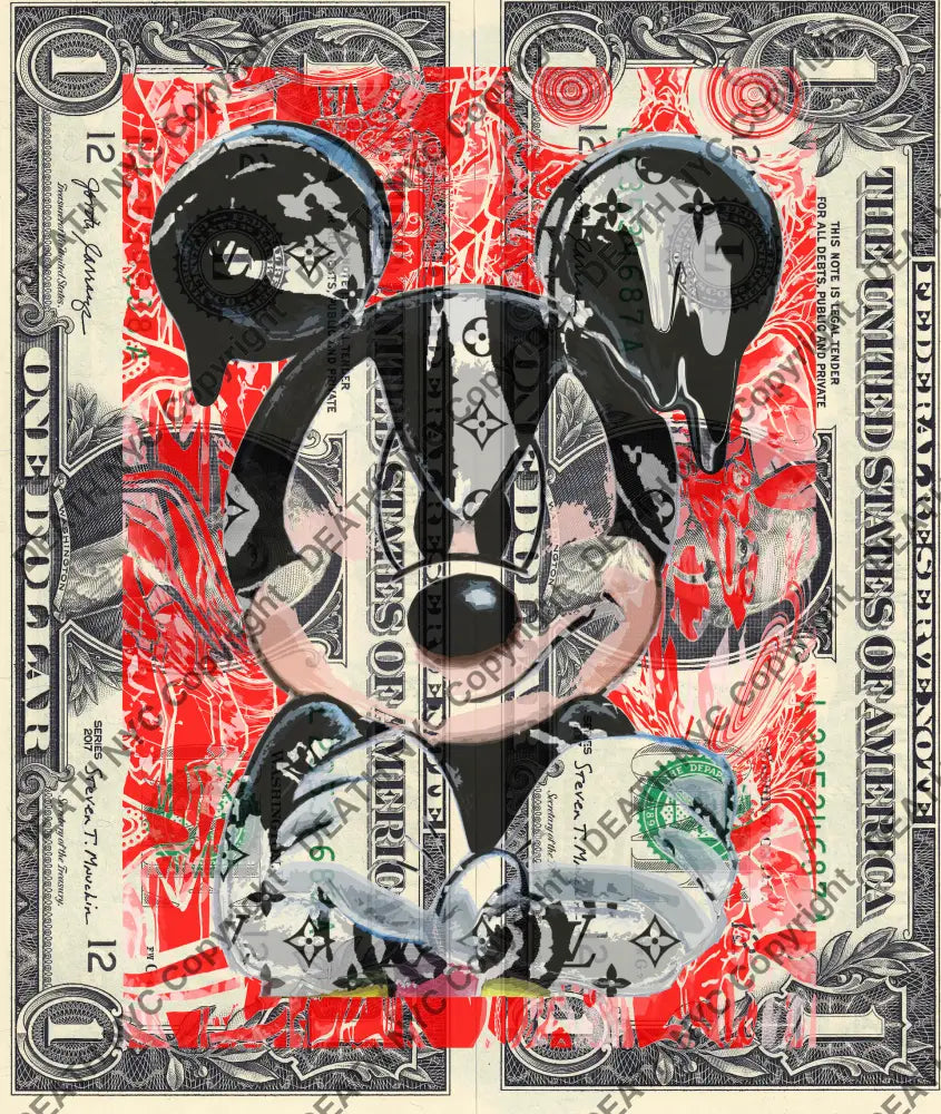 Auction DOUBLE USD $1 Original artwork 020921D3 mouse Art Print