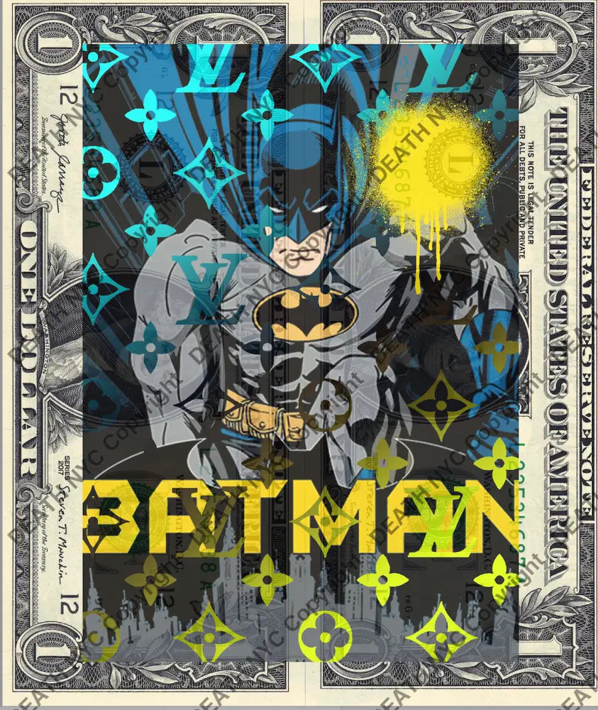 Auction DOUBLE USD $1 Original artwork 051125D1 bat Art Print