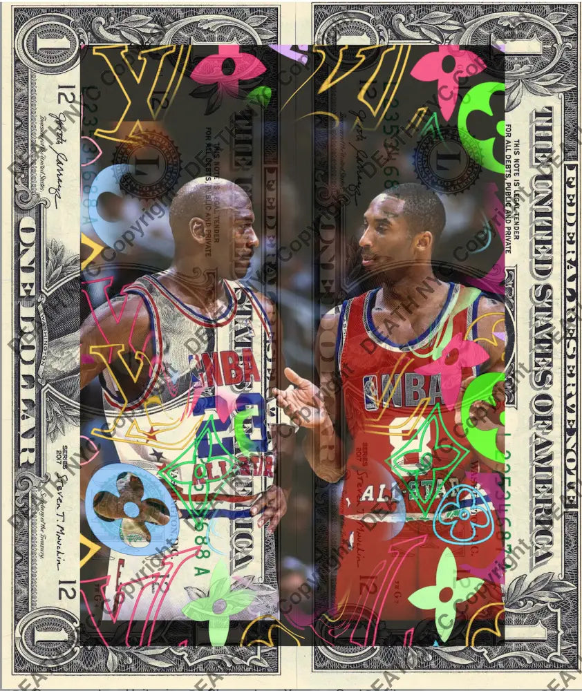 Auction DOUBLE USD $1 Original artwork 051125D2 jord Art Print
