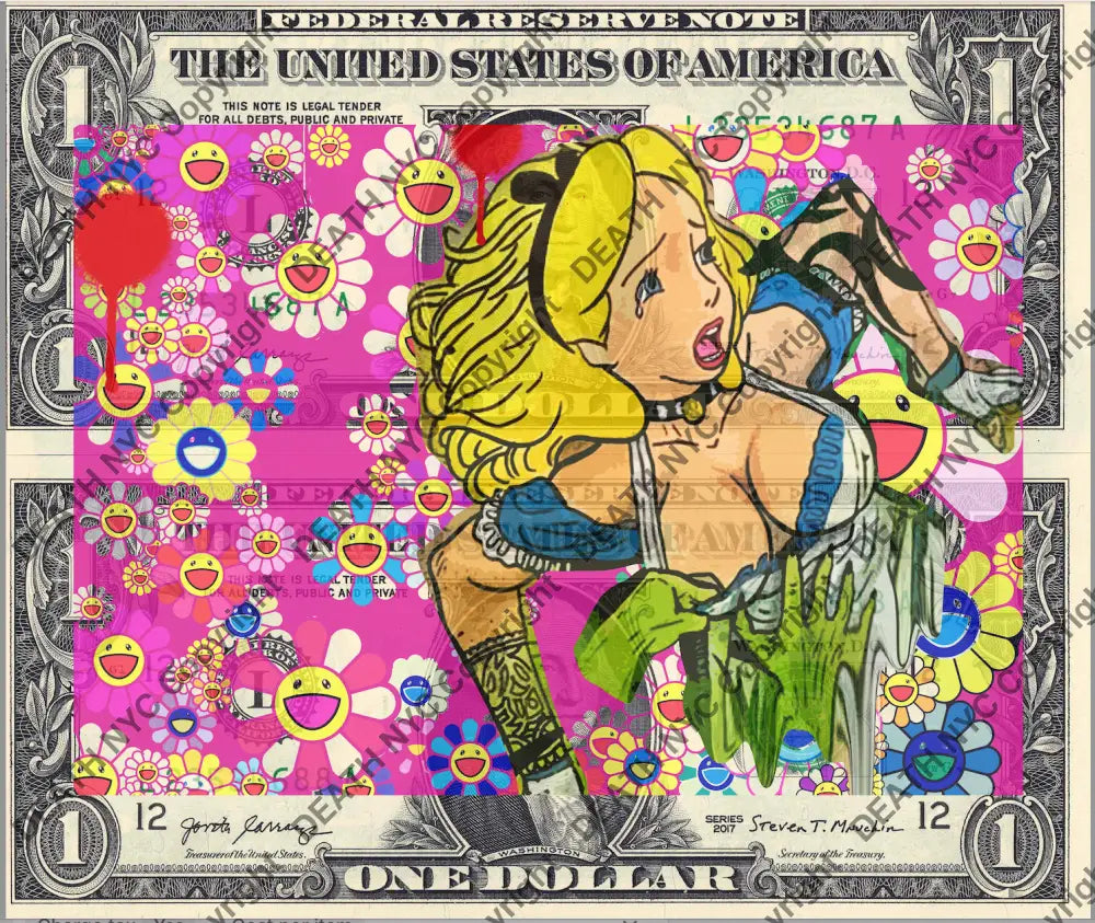 Auction DOUBLE USD $1 Original artwork 051125D4 alice Art Print