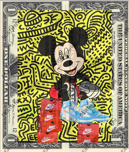 Auction DOUBLE USD $1 Original artwork 060921D10 mouse Art Print