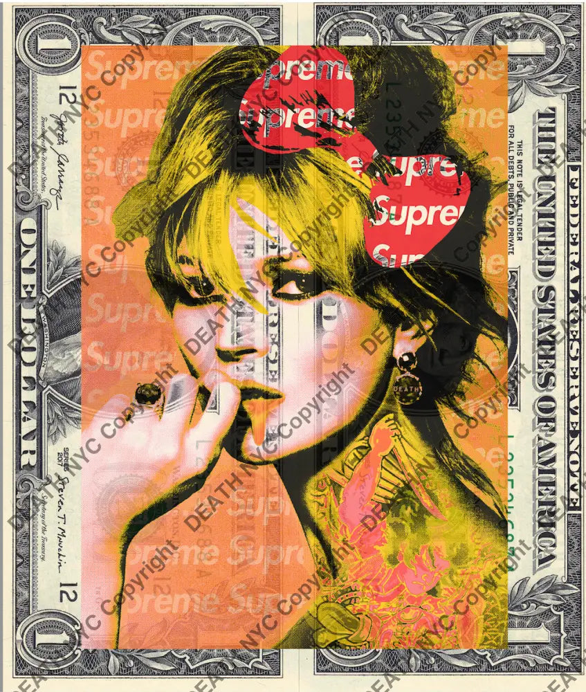 Auction DOUBLE USD $1 Original artwork 061221D26 kate - Art Print