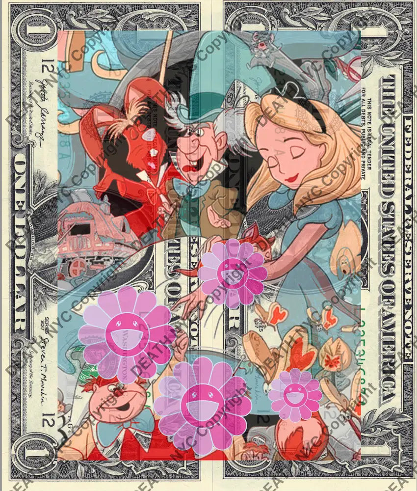 Auction DOUBLE USD $1 Original artwork 061225D1 alice Art Print
