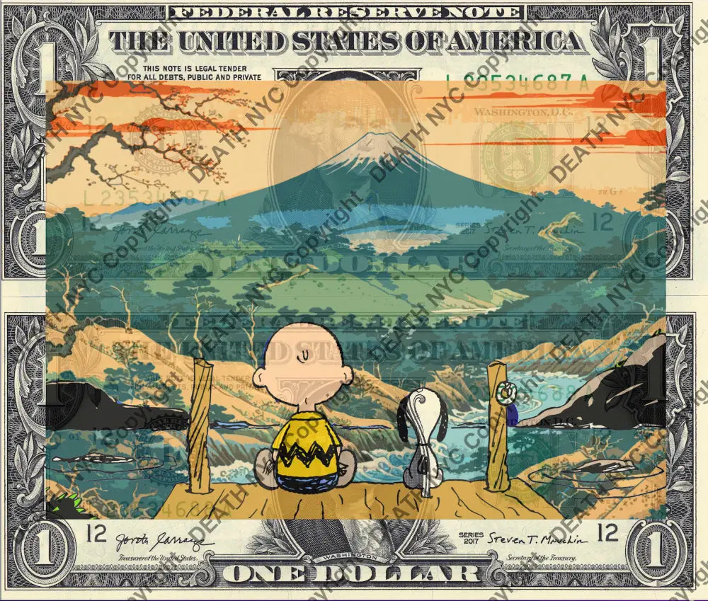 Auction DOUBLE USD $1 Original artwork 061225D11 silly Art Print