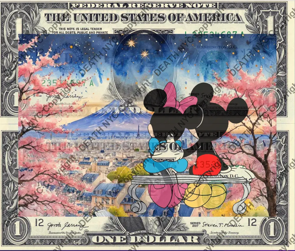 Auction DOUBLE USD $1 Original artwork 061225D12 mouse Art Print