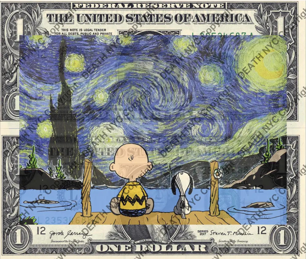 Auction DOUBLE USD $1 Original artwork 061225D9 silly Art Print