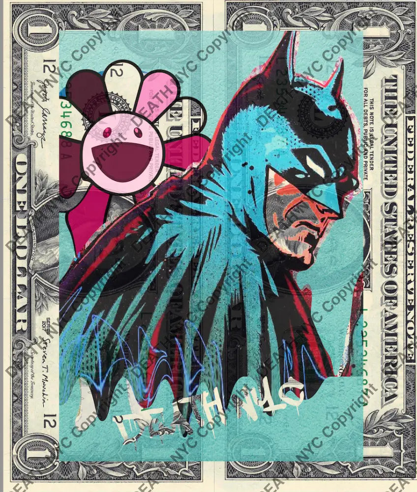 Auction DOUBLE USD $1 Original artwork 071023D8 bat Art Print