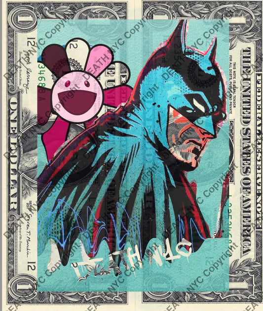 Auction DOUBLE USD $1 Original artwork 071023D8 bat Art Print