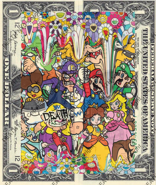 Auction DOUBLE USD $1 Original artwork 081021D3 mar Art Print