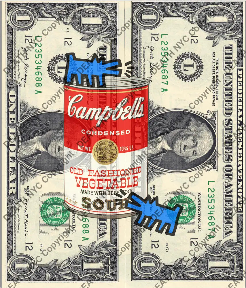 Auction DOUBLE USD $1 Original artwork 090821D12 camp - Art Print