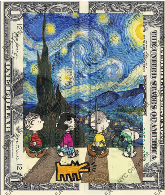 Auction DOUBLE USD $1 Original artwork 090926D9 silly - Art Print