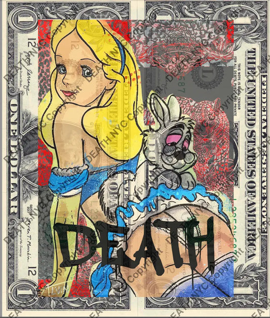 Auction DOUBLE USD $1 Original artwork 100326D12 alice Art Print