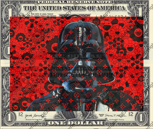 Auction DOUBLE USD $1 Original artwork 100721D5 v d r Art Print