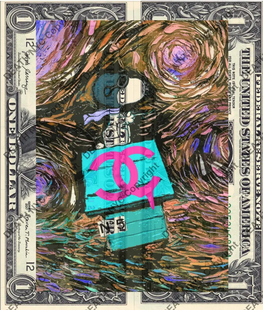 Auction DOUBLE USD $1 Original artwork 111225D5 silly Art Print