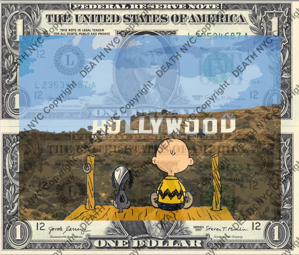 Auction DOUBLE USD $1 Original artwork 111225D9 silly Art Print
