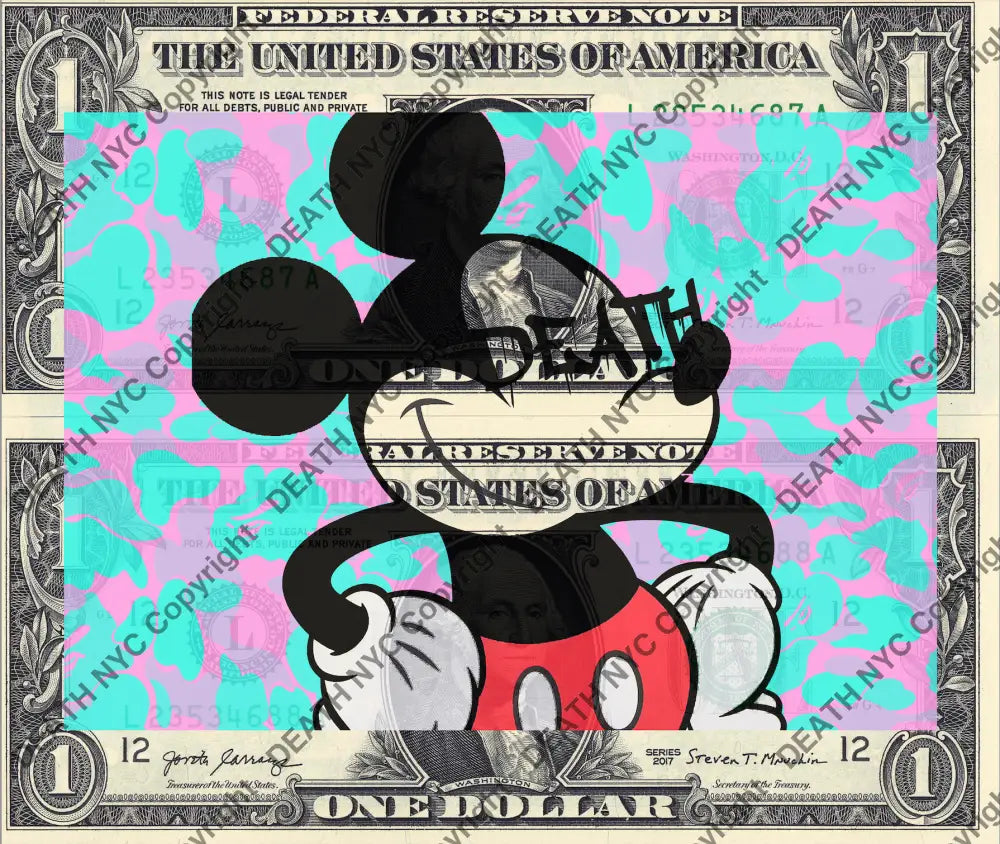 Auction DOUBLE USD $1 Original artwork 120721D18 mouse Art Print