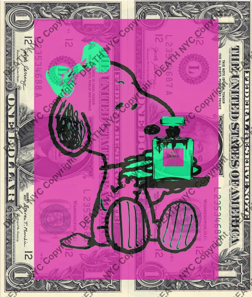 Auction DOUBLE USD $1 Original artwork 120821D9 silly - Art Print
