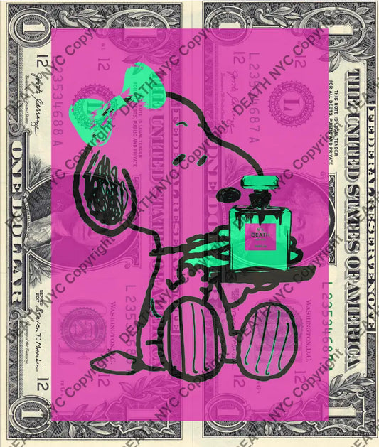 Auction DOUBLE USD $1 Original artwork 120821D9 silly - Art Print
