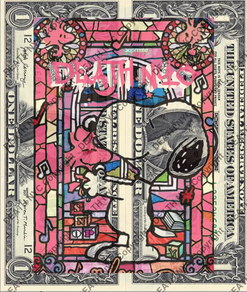 Auction DOUBLE USD $1 Original artwork 121021D3 silly Art Print