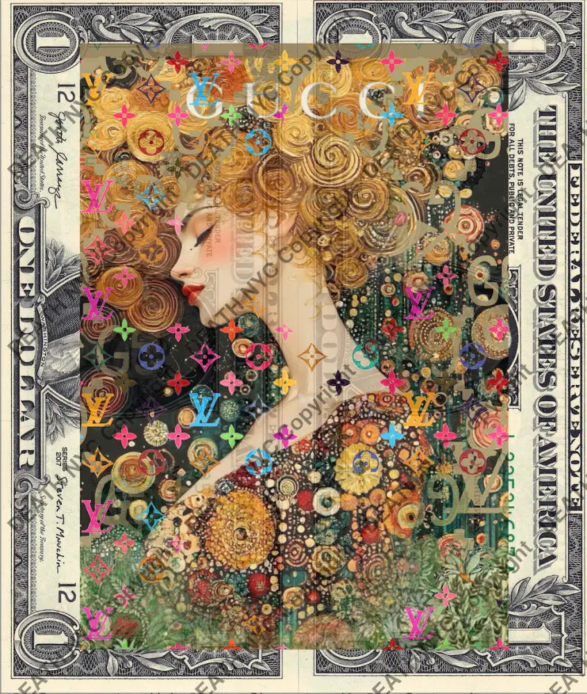 Auction DOUBLE USD $1 Original artwork 121125D2 queen Art Print