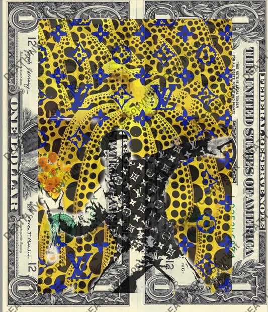 Auction DOUBLE USD $1 Original artwork 130326D13 bank Art Print