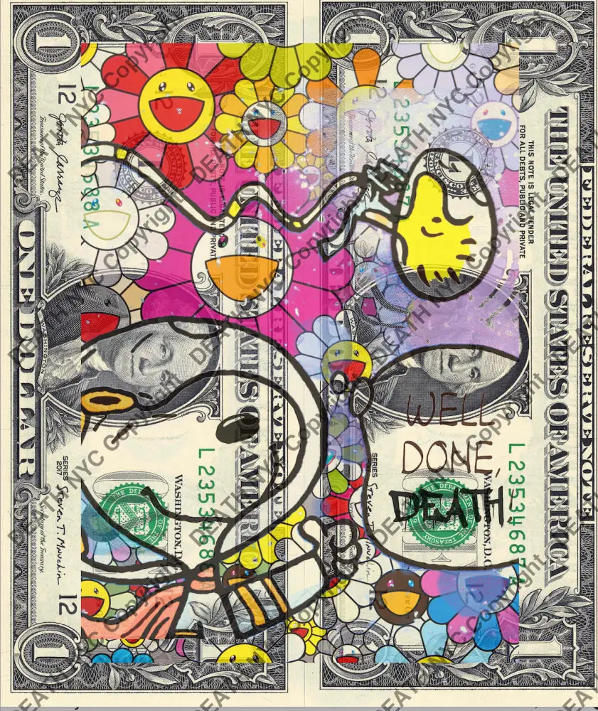 Auction DOUBLE USD $1 Original artwork 150821D19 silly Art Print