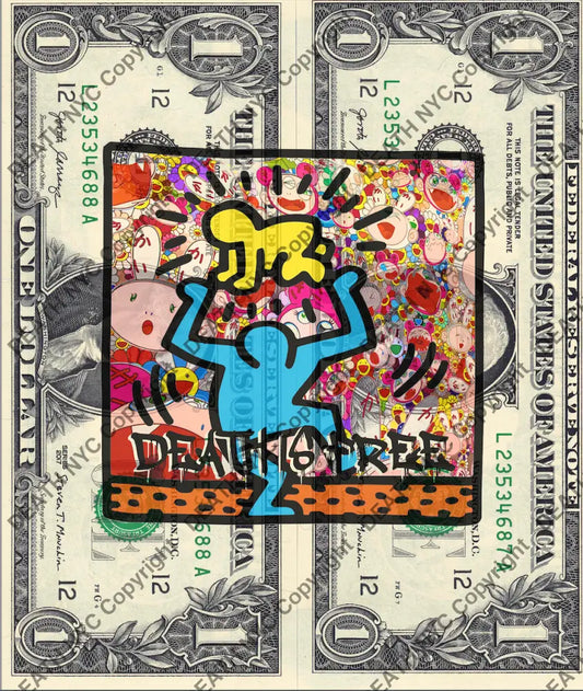 Auction DOUBLE USD $1 Original artwork 160921D14 har Art Print