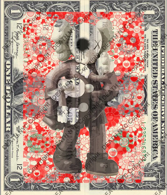 Auction DOUBLE USD $1 Original artwork 160921D3 x Art Print
