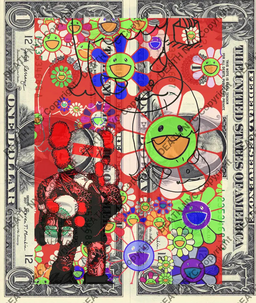 Auction DOUBLE USD $1 Original artwork 161225D12 x Art Print