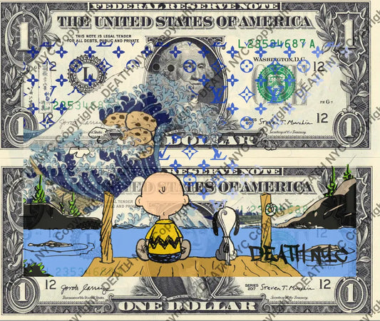 Auction DOUBLE USD $1 Original artwork 170324D23 silly Art Print