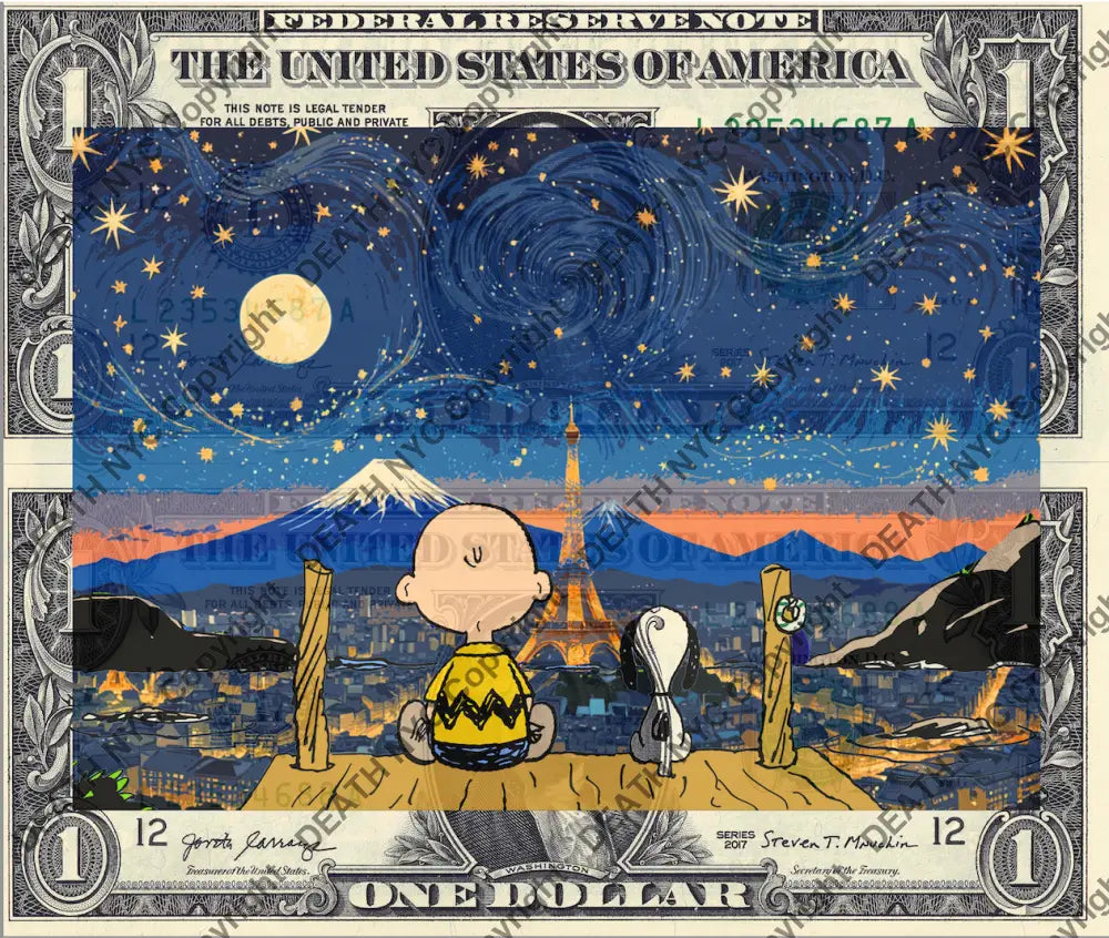 Auction DOUBLE USD $1 Original artwork 180524D17 silly - Art Print