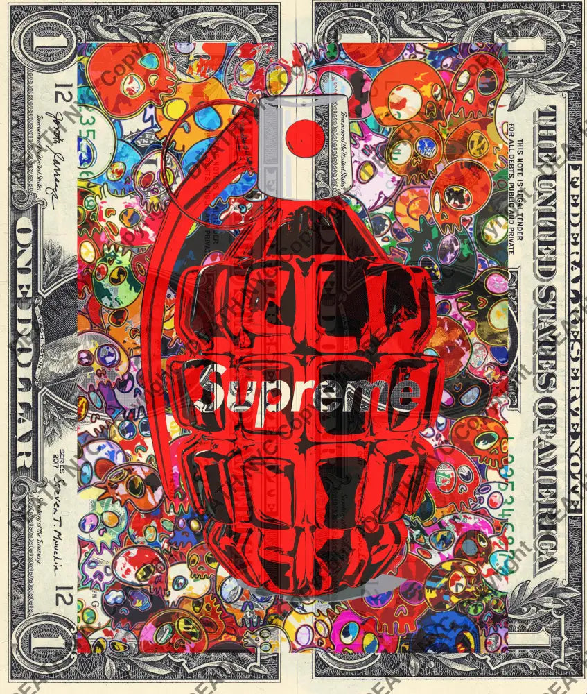 Auction DOUBLE USD $1 Original artwork 180621D19 bomb Art Print