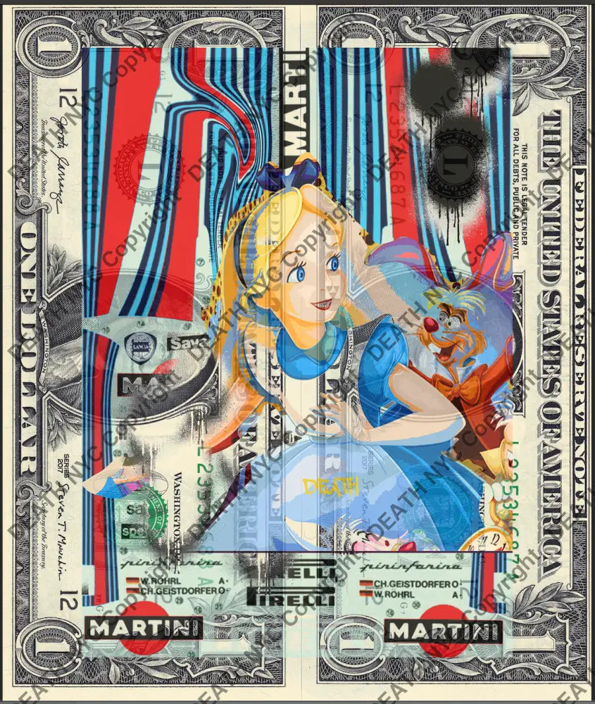 Auction DOUBLE USD $1 Original artwork 180821D17 alice Art Print