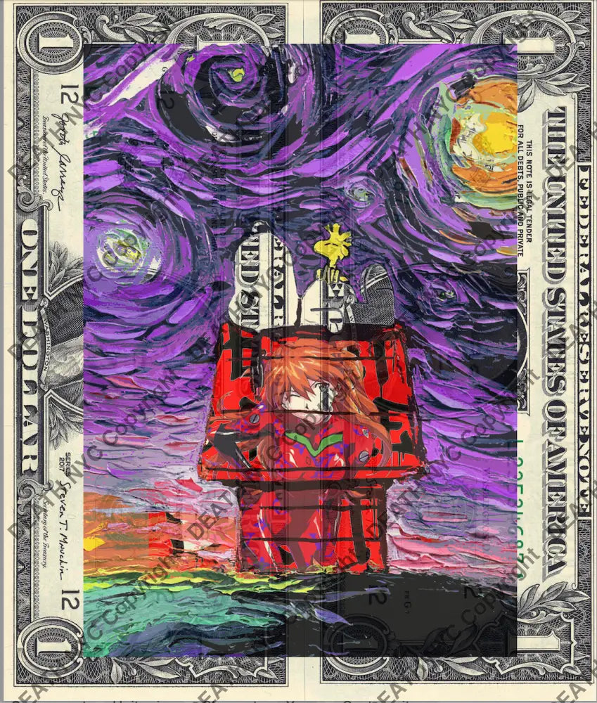 Auction DOUBLE USD $1 Original artwork 180921D13 silly Art Print