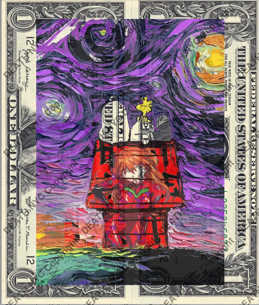 Auction DOUBLE USD $1 Original artwork 180921D13 silly Art Print