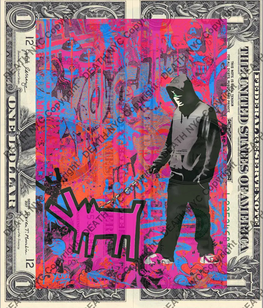 Auction DOUBLE USD $1 Original artwork 190326D1 bank Art Print