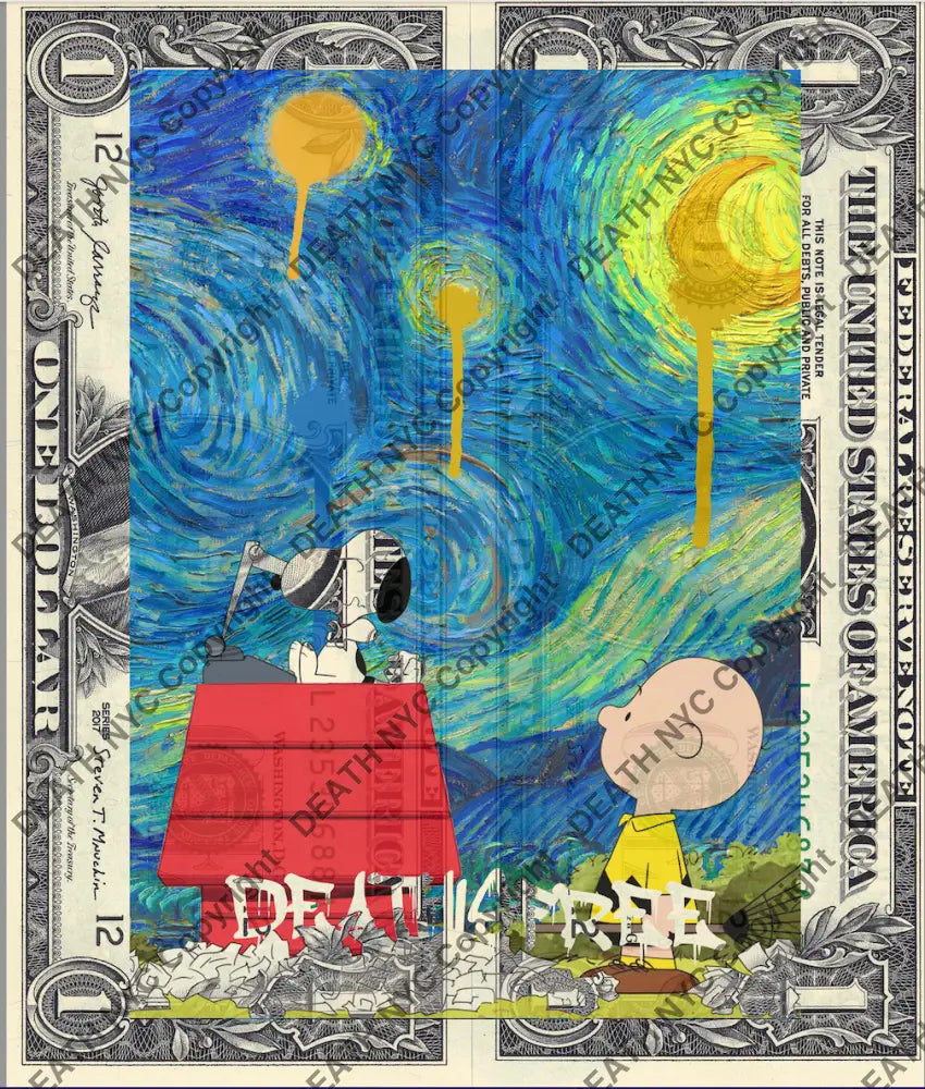 Auction DOUBLE USD $1 Original artwork 200423D17 silly Art Print