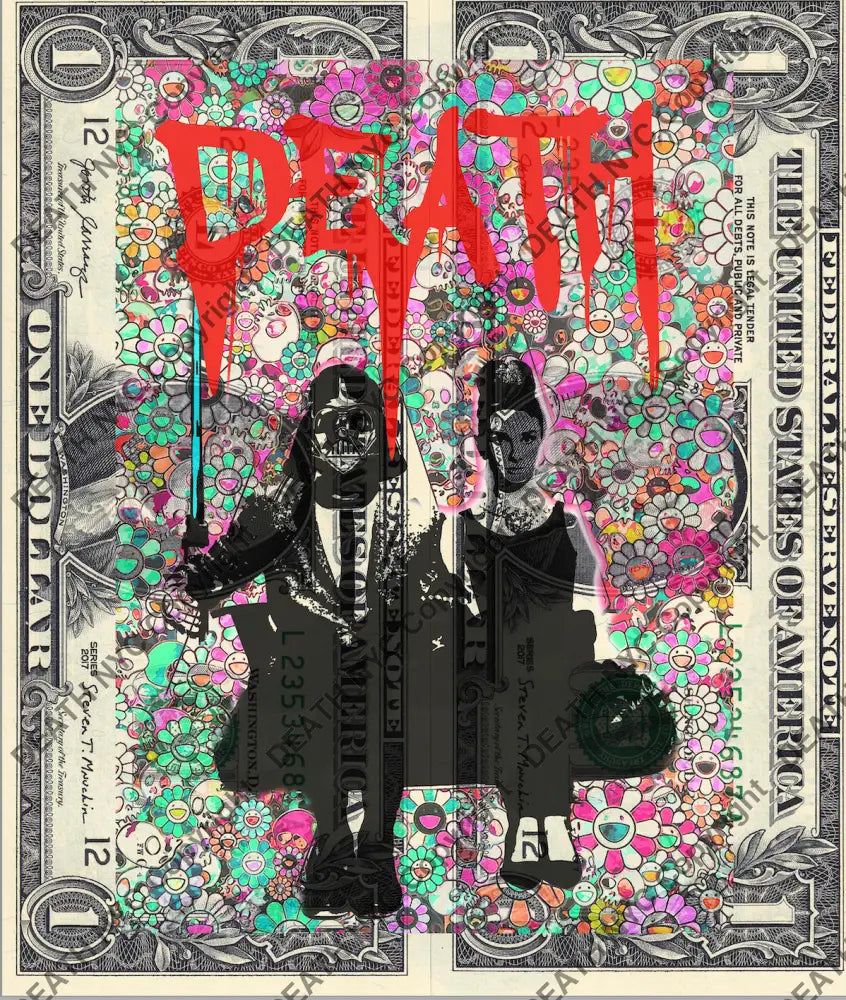 Auction DOUBLE USD $1 Original artwork 200821D10 v d r - Art Print