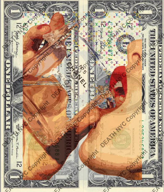 Auction DOUBLE USD $1 Original artwork 210226D3 ch Art Print