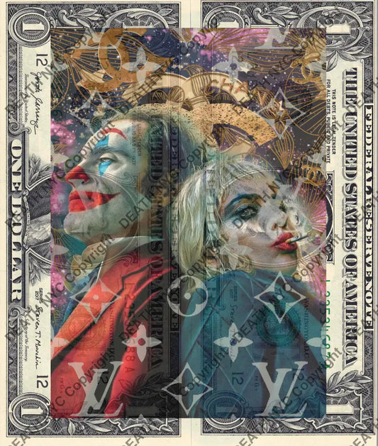 Auction DOUBLE USD $1 Original artwork 210226D8 j k r Art Print